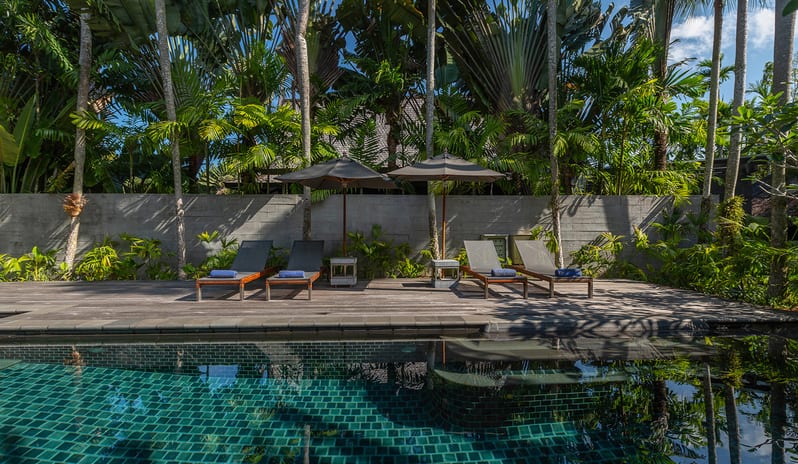 Two Bedroom Family Pool Villa Swimming pool and sun lounger-2